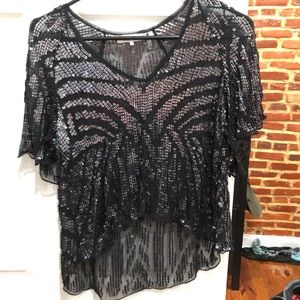 Parker Lucas beaded sequin top